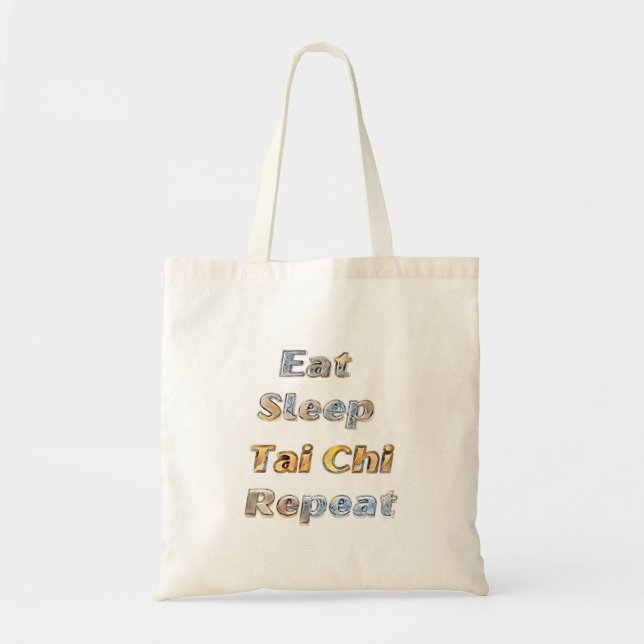 Bolso De Tela Comer Sleep Tai Chi Repetir (Frente)