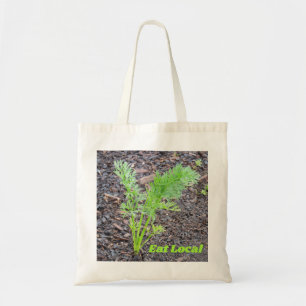 Bolso De Tela Comer zanahorias locales de brote