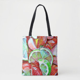 Bolso De Tela Comestibles de Fresas y Limones