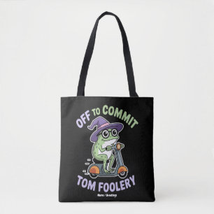 Bolso De Tela Cometer a Tom Foolery Frog Meme gracioso