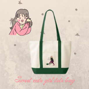 Bolso De Tela Comic Character Cute Draw Chica Tote Bag