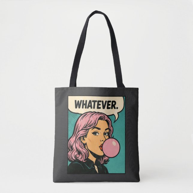 Bolso De Tela Cómic Retro “Lo Que Sea” (Anverso)