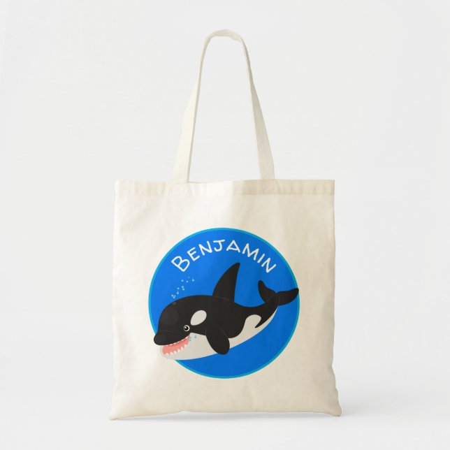 Bolso De Tela Cómico asesino ballena orca personalizado lindo il (Frente)
