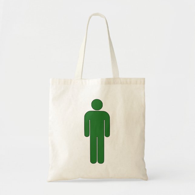 Bolso De Tela Cómico clásico de la silueta universal del Rótulo (Frente)