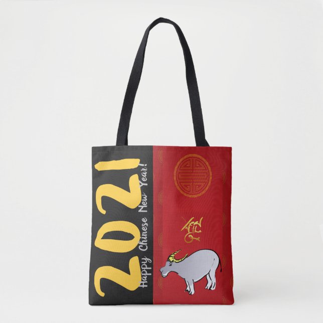 Bolso De Tela Comics Año Ox Chino Tradicional 2021 (Anverso)