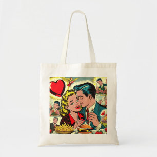 Bolso De Tela Comics de parejas de amor retro