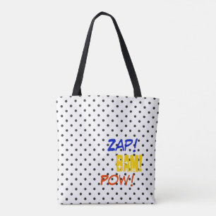 Bolso De Tela ¡Cómics Zap! ¡Bam! ¡Pum! Funny Colorful Superhero