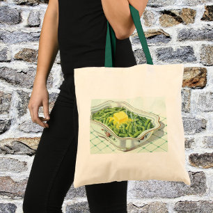 Bolso De Tela Comida antigua, cazuela de judías verdes con mante