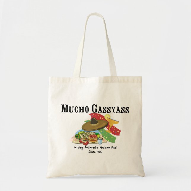 Bolso De Tela Comida del mexicano de Mucho Gassyass (Frente)