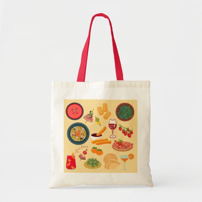 Bolso De Tela Comida España (Frente)