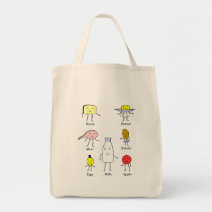 Bolso De Tela Comida favorita arte de cocina vintage