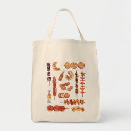 Bolso De Tela Comida filipina de la calle en la acuarela Pinoy