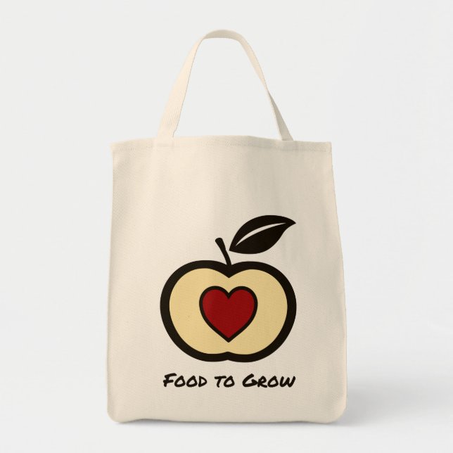 Bolso De Tela Comida para comprar frutas para cultivar logo, pre (Frente)