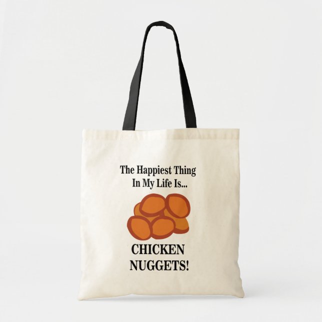 Bolso De Tela Comida Rápida De Nugget De Pollo Divertida  (Frente)