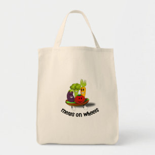 Bolso De Tela Comidas divertidas en las ruedas