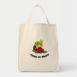 Bolso De Tela Comidas divertidas en las ruedas