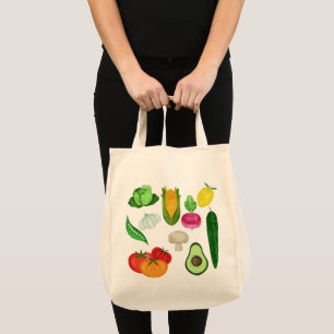 Bolso De Tela Comidas Saludables