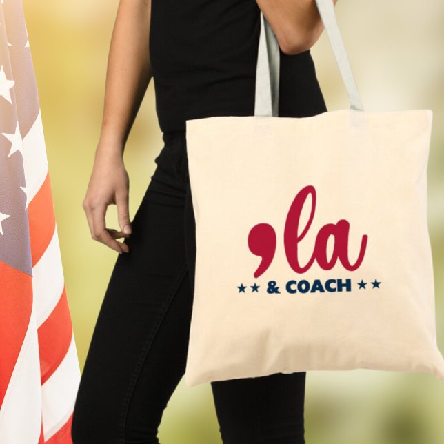 Bolso De Tela Comma la & Coach-Kamala Harris Tim Walz (Subido por el creador)