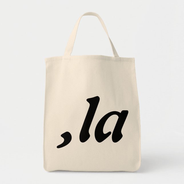 Bolso De Tela Comma La Kamala Harris - diseño de texto personali (Frente)