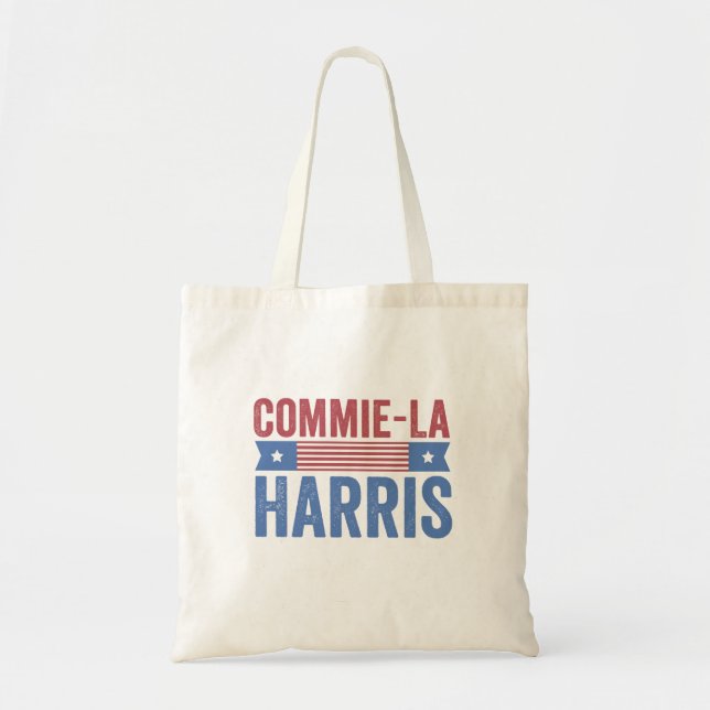 Bolso De Tela Commie-La Harris 2024 Funny Anti Kamala Harris (Frente)