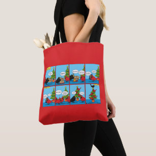 Bolso De Tela Cómo decorar un cómic de árbol de Navidad