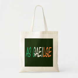 Bolso De Tela Como gaeilge sobre la bandera irlandesa, pero