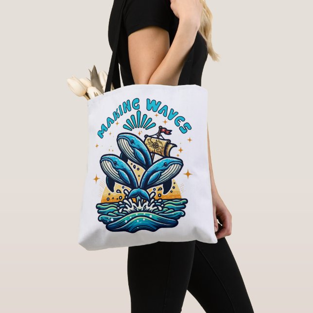 Bolso De Tela Cómo hacer olas (Detalle)