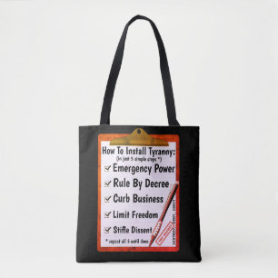 Bolso De Tela Cómo instalar el Tote de tiranía (negro)