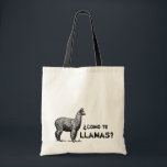 Bolso De Tela Como la llama vintage chismosa<br><div class="desc">Las llamas cortas tocaban la bolsa con el dicho "como las llamas?".</div>