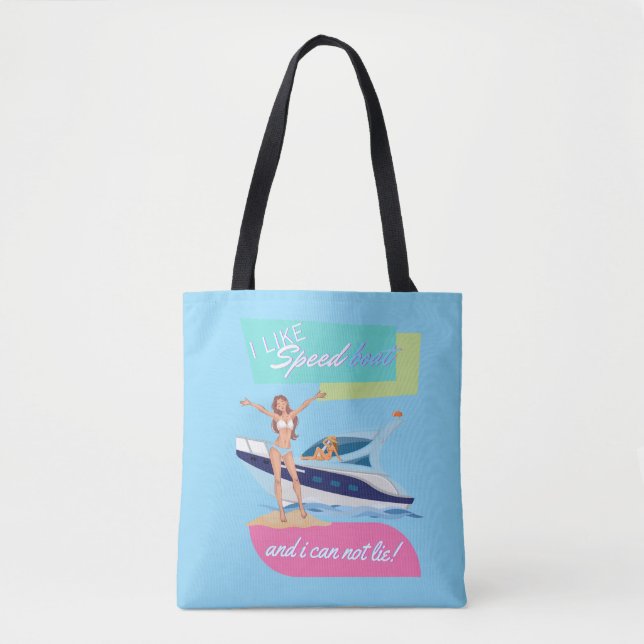Bolso De Tela como lancha rápida  (Anverso)