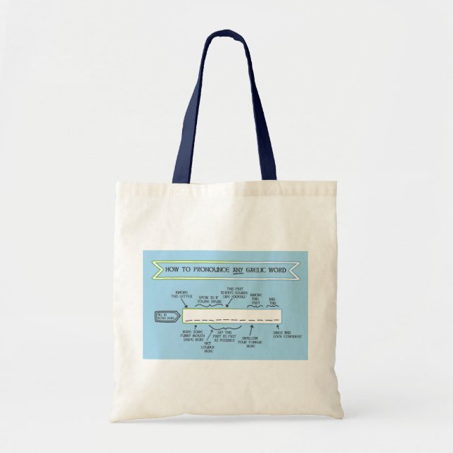 Bolso De Tela Cómo pronunciar cualquier palabra gaélico escocés (Frente)