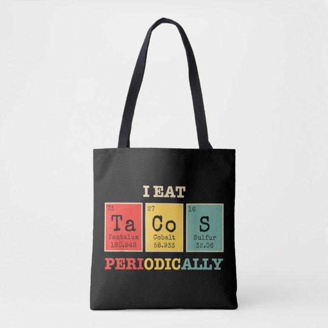Bolso De Tela Como tacos periódicamente (Anverso)