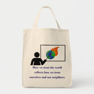 Bolso De Tela Cómo tratamos al mundo - Cita sobre el cambio clim