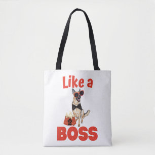 Bolso De Tela Como un Boss Pastor Alemán