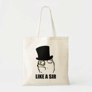Bolso De Tela Como un sir Monocle Rage Face Meme
