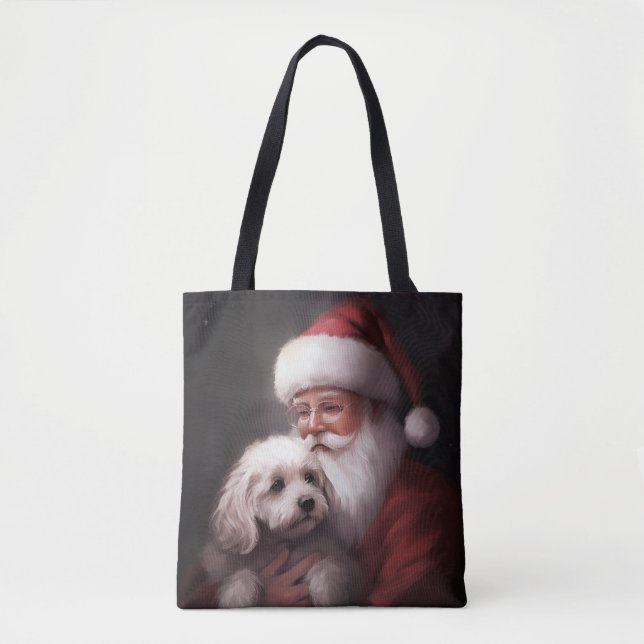 Bolso De Tela Comodle con Navidades festivos de Santa Claus (Anverso)