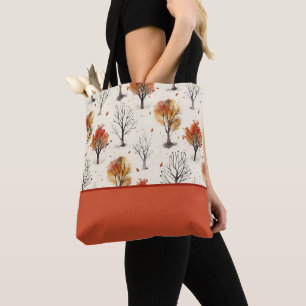 Bolso De Tela Cómodo bloque de color de impresión botánica de ár