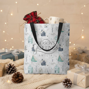 Bolso De Tela Cómodo Navidades del hogar ID985 Verde azulado