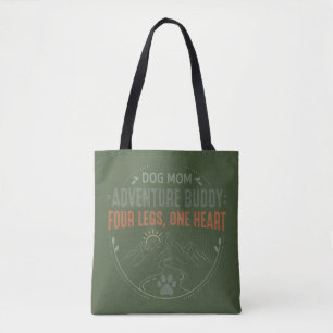 Bolso De Tela Compañera de aventuras de mamá de perro, cuatro pa