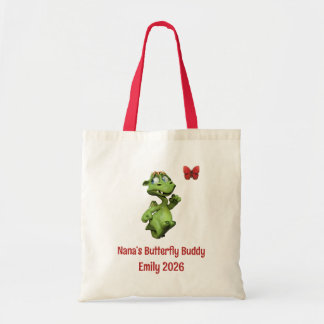 Bolso De Tela Compañera Mariposa de Nana con Nombre de Niña Pers