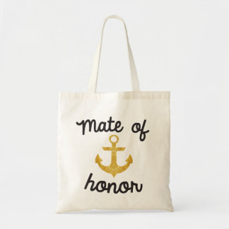 Bolso De Tela Compañero del tote náutico del ancla del honor