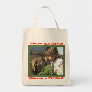 Bolso De Tela ¡Comparta el AMOR! y rescate un pitbull
