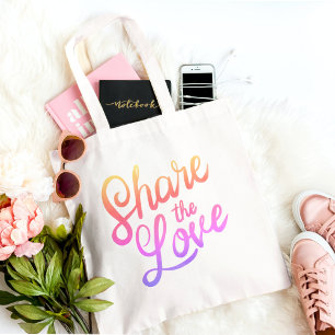 Bolso De Tela Compartir el amor decorativo