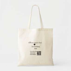 Bolso De Tela Compartir el análisis de amor código QR agregar de