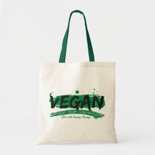 Bolso De Tela Compasión del amor de la paz del vegano