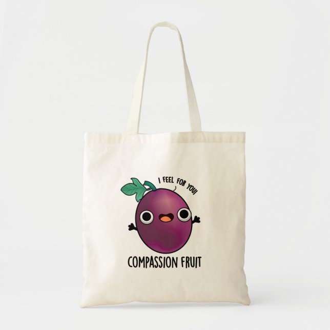 Bolso De Tela Compasión Fruta Graciosa Pasión Fruta Pun (Frente)