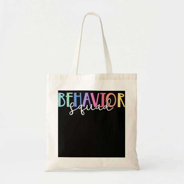 Bolso De Tela COMPORTAMIENTO SQUAD ABA Comportamiento terapéutic (Frente)