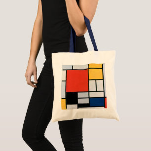 Bolso De Tela Composición abstracta vintage de Piet Mondrian