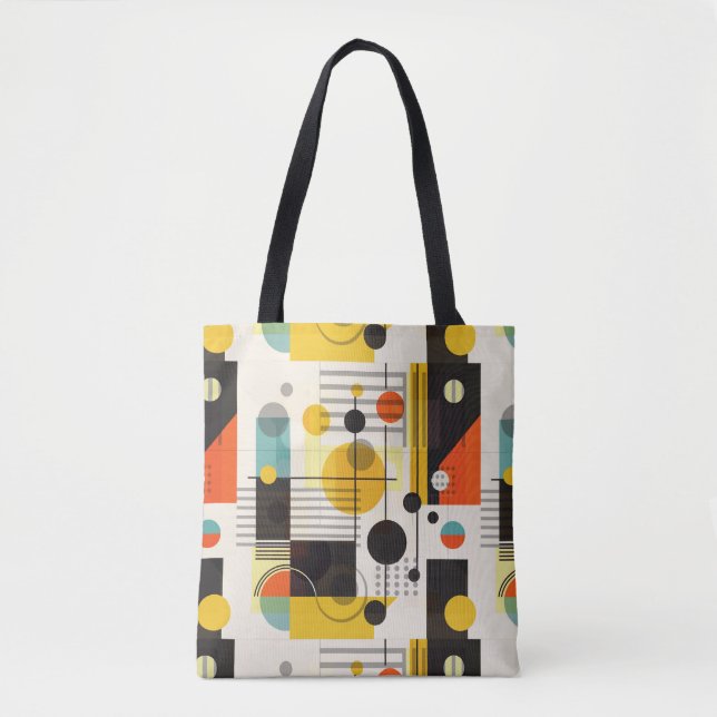 Bolso De Tela Composición de formas geométricas coloridas (Anverso)