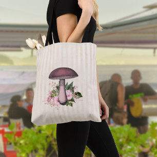 Bolso De Tela Composición de hongos y florales venecianos